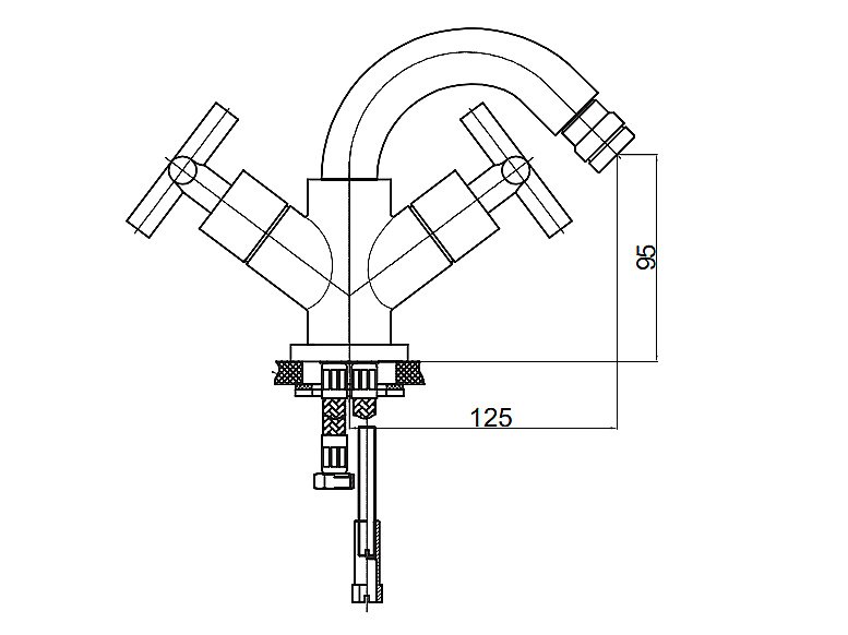 Смеситель для биде GPD Nino BDB05 купить в интернет-магазине сантехники Sanbest