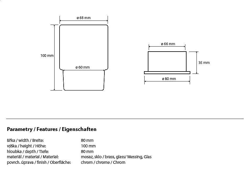 Стакан для зубных щеток Bemeta Omega 138110061 купить в интернет-магазине сантехники Sanbest