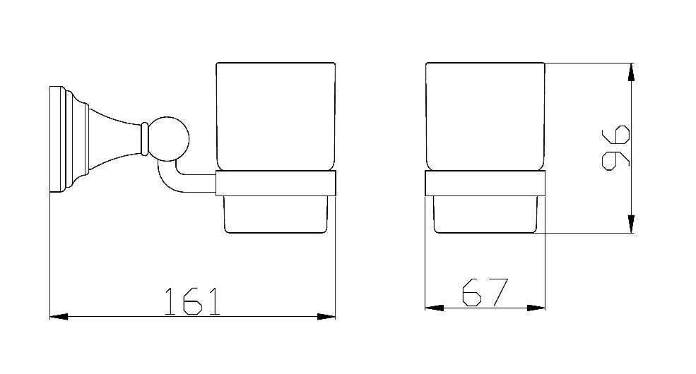 Стакан настенный Rav-Slezak MORAVA MKA0201SM купить в интернет-магазине сантехники Sanbest