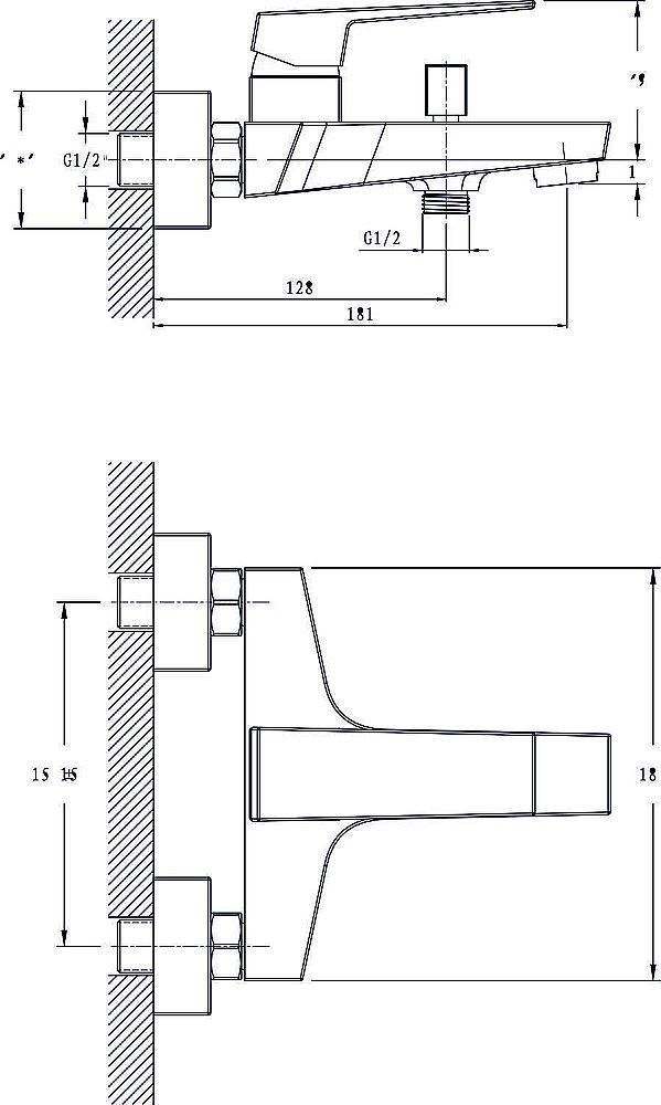 Смеситель для ванны Rush Thira TR3635-44 купить в интернет-магазине сантехники Sanbest