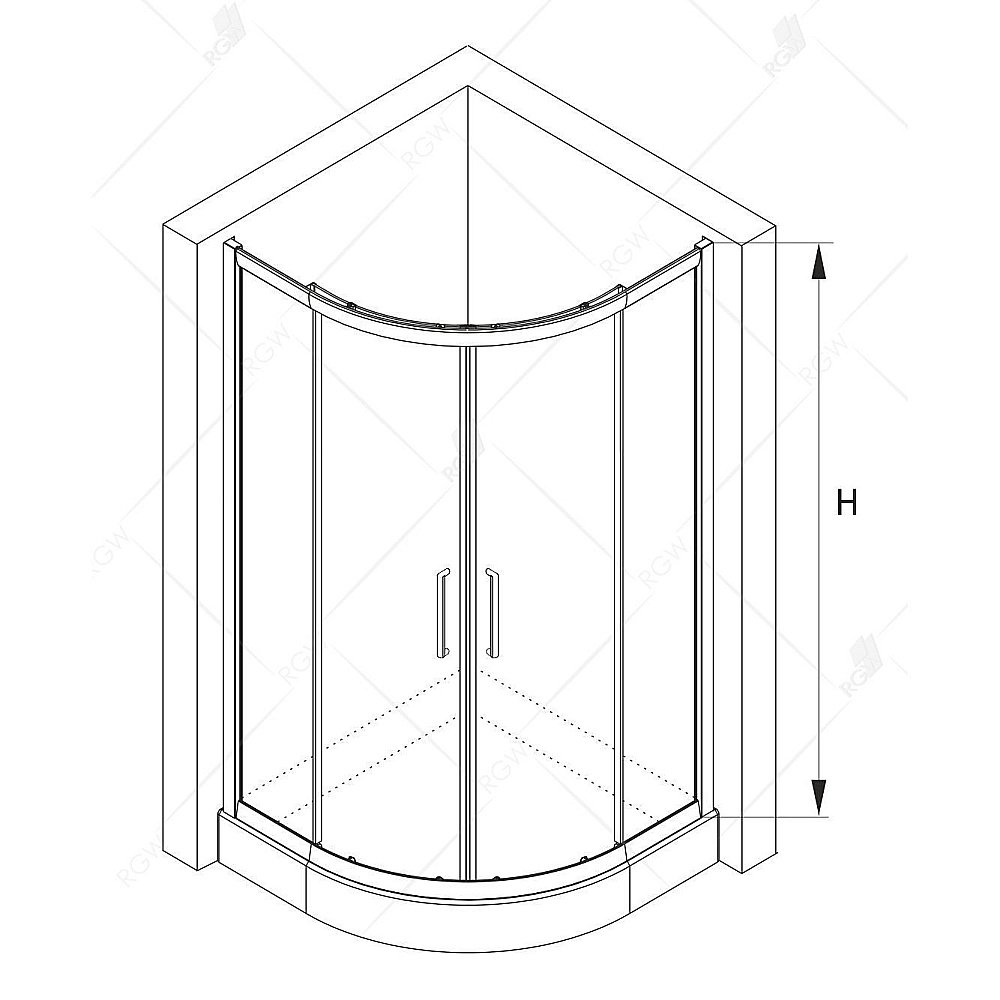 Душевой уголок RGW Classic CL-54B 90x90 купить в интернет-магазине Sanbest