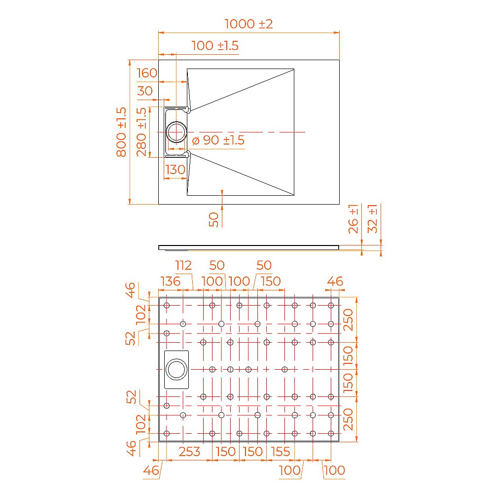 Душевой поддон RGW TUS-W 553702810-01 80x100 белый купить в интернет-магазине Sanbest