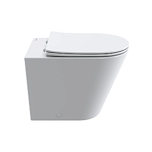 Унитаз приставной напольный BelBagno Flay-Tor BB1003CB-TOR/SC белый, безободковый, с крышкой микролифт, слив-торнадо купить в интернет-магазине Sanbest