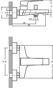 Смеситель для ванны Rush Thira TR3635-44 купить в интернет-магазине сантехники Sanbest