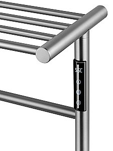 Полотенцесушитель электрический с полкой WONZON & WOGHAND BONN, Брашированный никель (WW-AL402-BR) купить в интернет-магазине сантехники Sanbest