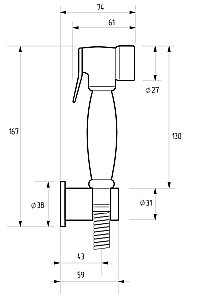 Гигиенический душ Migliore TONDA 30903 золото купить в интернет-магазине сантехники Sanbest