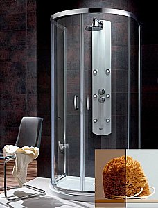 Душевой уголок Radaway Premium Plus P 90х100 33300-01-08N стекло коричневое/профиль хром купить в интернет-магазине Sanbest