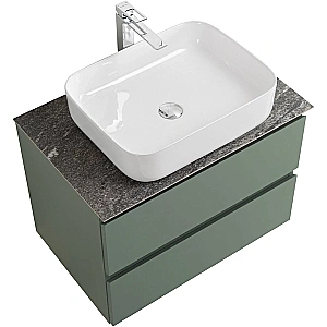 Тумба с раковиной и столешницей BelBagno 60 KRAFT-600-2C-SO-VO+KEP-60-GRN еловая матовая для ванной в интернет-магазине Sanbest