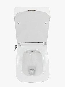 Унитаз-моноблок с функцией биде Laguraty 9056AC белый, безободковый, с крышкой микролифт купить в интернет-магазине Sanbest