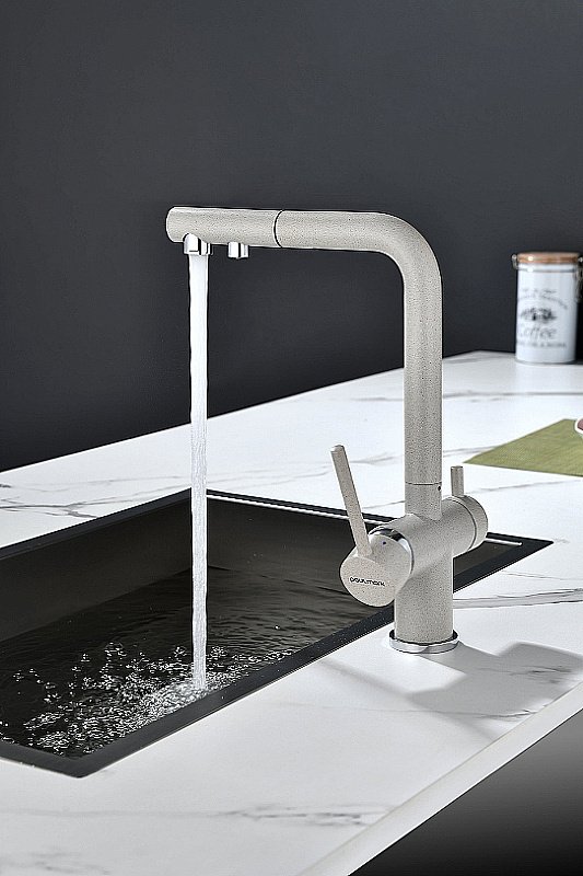 Смеситель для кухни Paulmark Serpentine Se213222-BE бежевый купить в интернет-магазине сантехники Sanbest