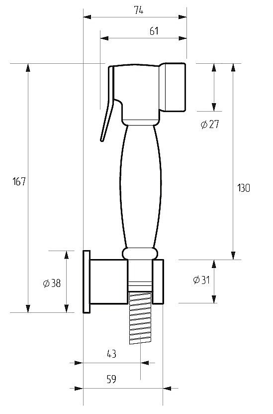 Гигиенический душ Migliore TONDA 30903 золото купить в интернет-магазине сантехники Sanbest