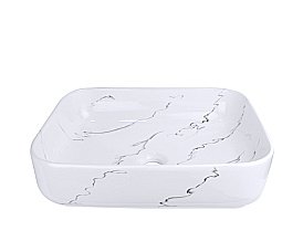 Раковина накладная Bronze de Luxe Lacio 51 1073M белая купить в интернет-магазине Sanbest