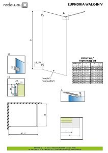 Душевое ограждение Radaway Euphoria Walk-in V 120 купить в интернет-магазине Sanbest