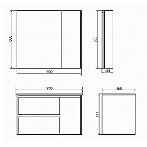 Тумба с раковиной Comforty Бремен 90 для ванной в интернет-магазине Sanbest