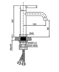 Смеситель для раковины Vincea Villa VBF-1VL1MB черный купить в интернет-магазине сантехники Sanbest
