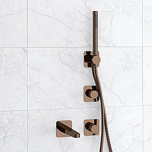 Смеситель для ванны WasserKRAFT Paar SET2862 розовое золото купить в интернет-магазине сантехники Sanbest