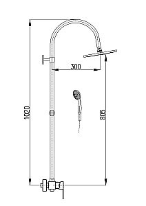 Душевая система Rav-Slezak ZAMBEZI ZA082.5/3CB хром/белый купить в интернет-магазине сантехники Sanbest
