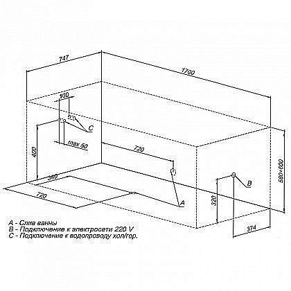 Акриловая ванна Aquanet Valencia 170x75 213342 с к/с купить в интернет-магазине Sanbest