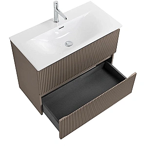Тумба с раковиной BelBagno UNO-MINI 70 бежевая матовая для ванной в интернет-магазине Sanbest