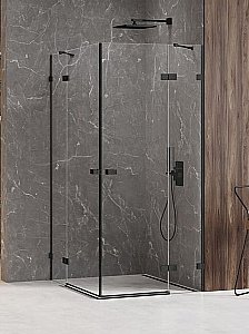 Душевой уголок NEW TRENDY AVEXA BLACK EXK-1843 110x90 стекло прозрачное/профиль черный купить в интернет-магазине Sanbest