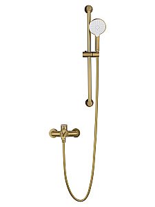 Смеситель для ванны с душевым гарнитуром WONZON & WOGHAND ALFA WW-AE3205-BG брашированное золото купить в интернет-магазине сантехники Sanbest