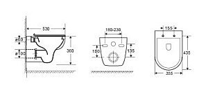 Унитаз с инсталляцией WeltWasser MARBERG 410 + BAARBACH 004 GL-WT + MAR 410 SE GL-WT купить в интернет-магазине Sanbest