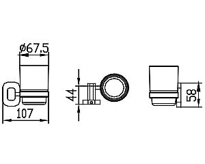 Стакан Kaiser KH-2045 хром купить в интернет-магазине сантехники Sanbest