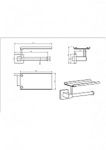 Держатель для туалетной бумаги CeramaLux Quadro 61907B хром купить в интернет-магазине сантехники Sanbest