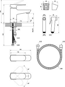 Смеситель для раковины Ravak BM X070165 хром купить в интернет-магазине сантехники Sanbest