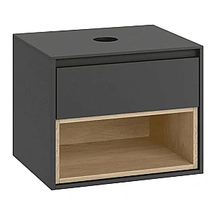 Тумба с раковиной Excellent TUTO MLEX.0102.600.GRBL 60 серый/дуб для ванной в интернет-магазине Sanbest