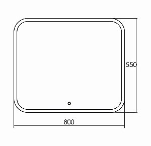 Зеркало с сенсором GROSSMAN Comfort 380550 80x55 в ванную от интернет-магазине сантехники Sanbest