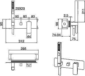 Смеситель для душа Allen Brau Infinity 5.21011-31 купить в интернет-магазине сантехники Sanbest