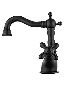 Смеситель для раковины WONZON & WOGHAND RETRO, Черный матовый (WW-88139020-MB) купить в интернет-магазине сантехники Sanbest