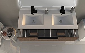 Тумба с раковиной Cezares URBAN 120 55161 120 Frassino scuro для ванной в интернет-магазине Sanbest