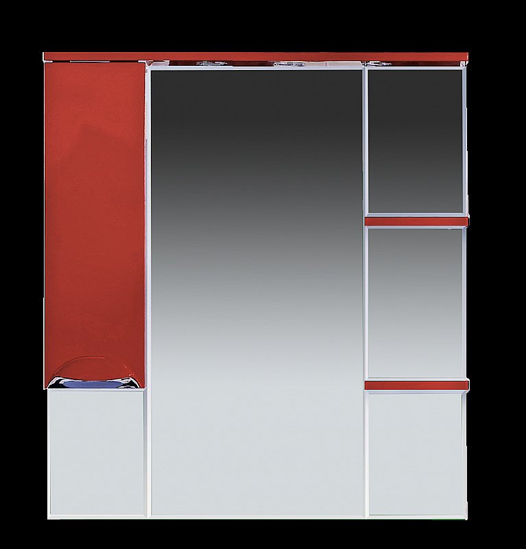 Зеркало со шкафом Misty Кристи 90 бордовый в ванную от интернет-магазине сантехники Sanbest