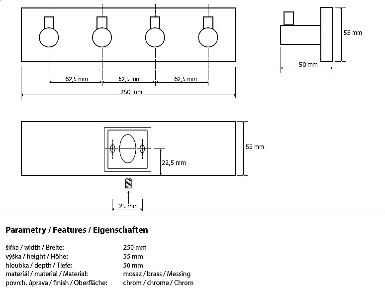 Крючок Bemeta Beta 132405212 купить в интернет-магазине сантехники Sanbest