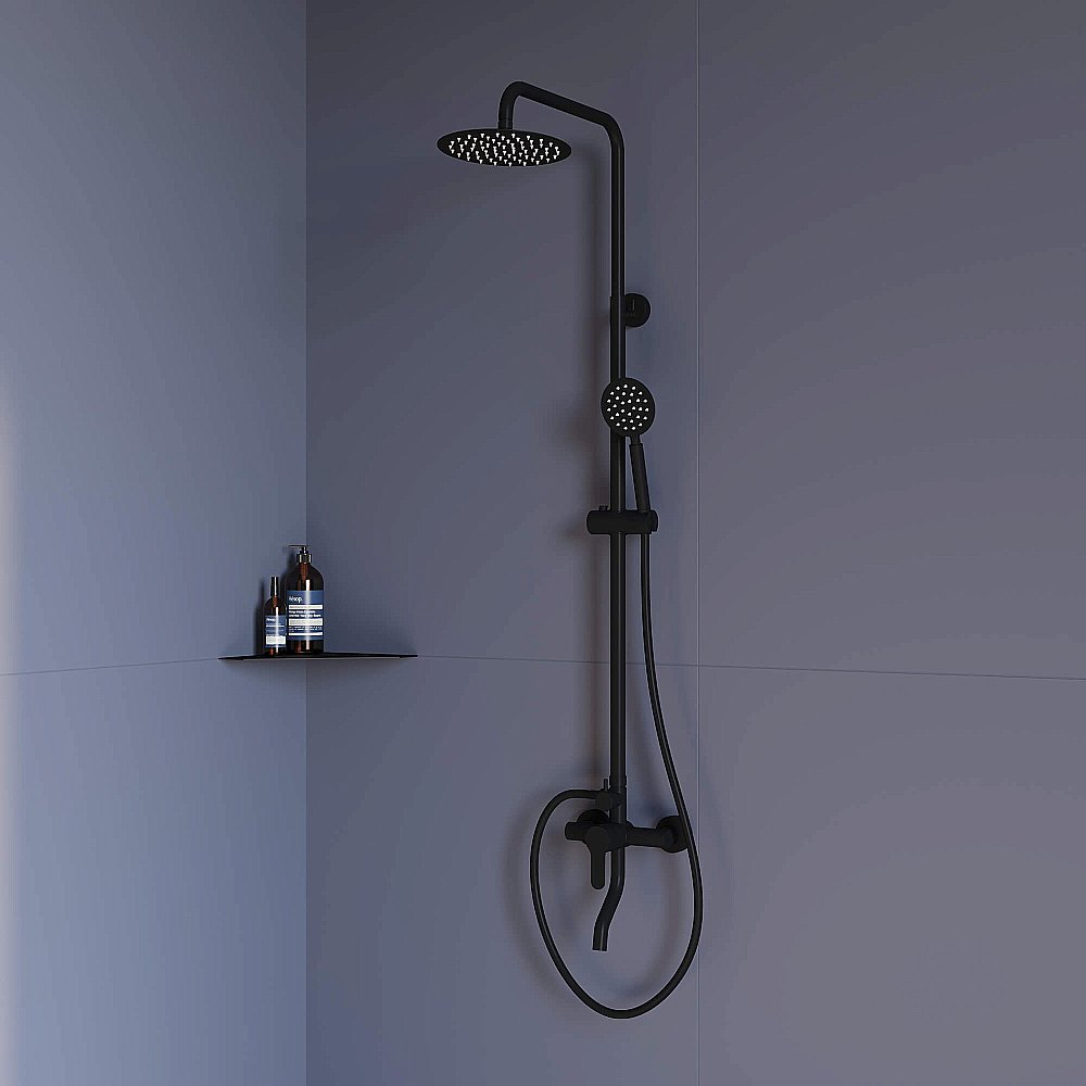 Душевая система RGW Shower Panels SP-24-B Черный купить в интернет-магазине сантехники Sanbest