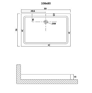 Душевой поддон Niagara Eco NG-P1080-14Q 100х80 белый купить в интернет-магазине Sanbest