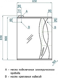 Зеркало со шкафом Style Line Амелия 65 в ванную от интернет-магазине сантехники Sanbest