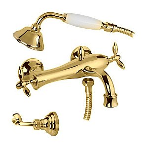 Смеситель для ванны Gattoni Timor 1800118D0oro золото купить в интернет-магазине сантехники Sanbest