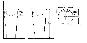 Напольная раковина CeruttiSpa Marco 42 CT7833 белая купить в интернет-магазине Sanbest