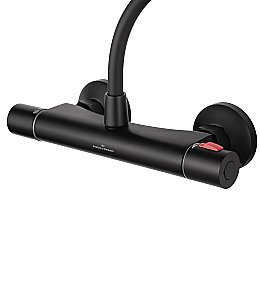 Смеситель для душа с термостатом WONZON & WOGHAND INN 5 WW-B1005-A-MB черный матовый купить в интернет-магазине сантехники Sanbest