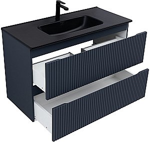 Тумба с раковиной Aquanet Джейн (Flat) 335431/329257 100 маренго для ванной в интернет-магазине Sanbest