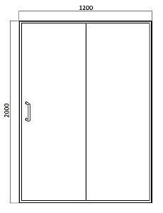Душевая дверь Bravat DROP BD120.4100A купить в интернет-магазине Sanbest