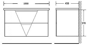 Тумба с раковиной Belbagno VITTORIA 100 для ванной в интернет-магазине Sanbest