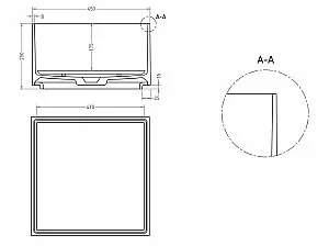 Раковина накладная Salini Armonia SQUARE 02 130522M 45 из искусственного камня S-Stone, белая матовая купить в интернет-магазине Sanbest