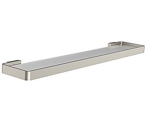 Стеклянная полка для ванной WONZON & WOGHAND LOTTE, Брашированный никель (WW-8327A-BN) купить в интернет-магазине сантехники Sanbest