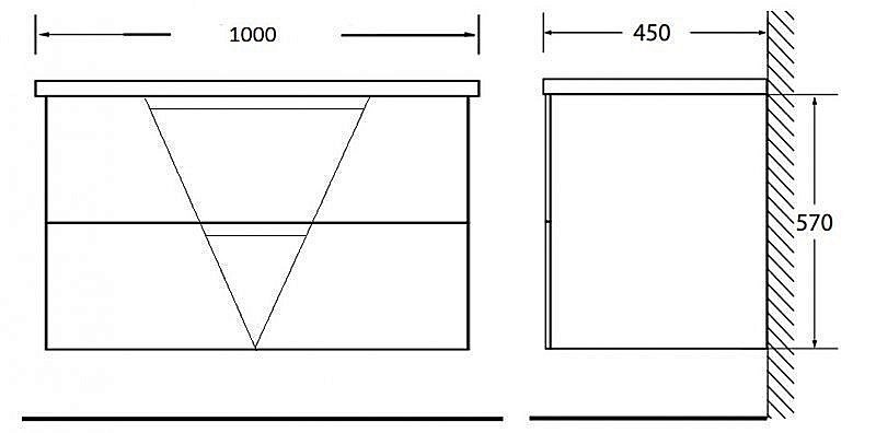 Тумба с раковиной Belbagno VITTORIA 100 для ванной в интернет-магазине Sanbest