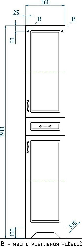 Колонна Style Line Олеандр-2 36 рельеф пастель для ванной в интернет-магазине сантехники Sanbest