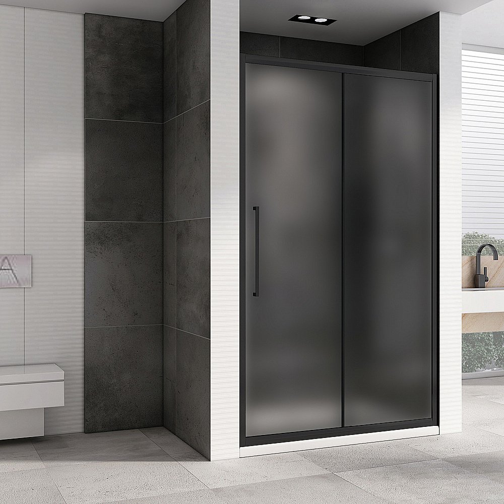 Душевая дверь Abber SCHWARZER DIAMANT 100 AG30100BMH черная/матовая купить в интернет-магазине Sanbest